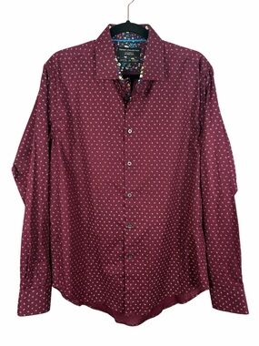 Report Collection Performance Stretch Slim Fit Button Down Shirt Large 16"